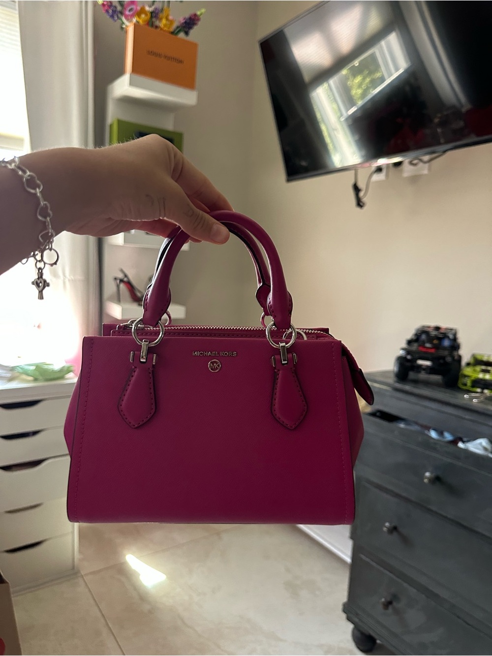 Michael Kors Pink Leather Mini Satchel